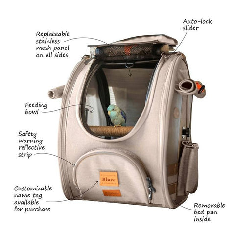 Ibiyaya Trackpack Bird Backpack Carrier Brown Small