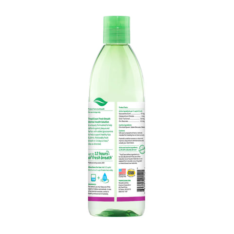 Tropiclean Fresh Breath Dental Health Solution + Hip & Joint Support for Dogs 473ml