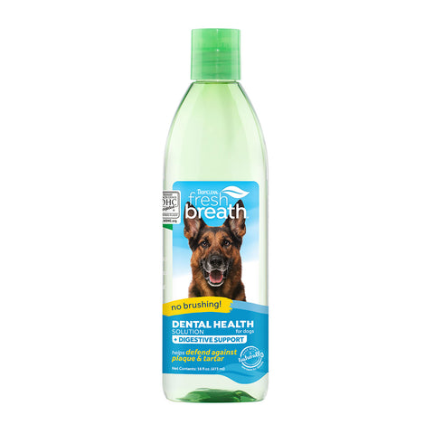 Tropiclean Fresh Breath Dental Health Solution + Digestive Support for Dogs 473ml