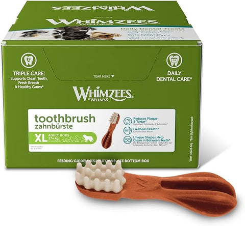 Whimzees Toothbrush Bulk Box Dental Dog Treats XLarge 18pk
