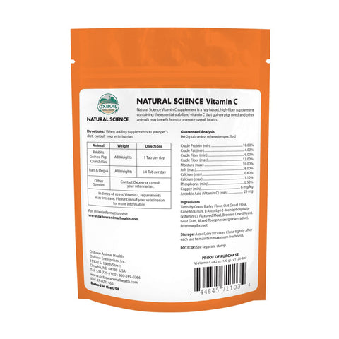 Oxbow Natural Science Vitamin C Support for Small Animals 120g