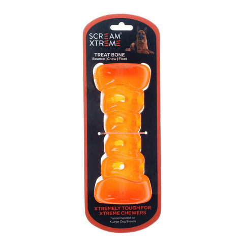 Scream Xtreme Treat Bone Dog Toy