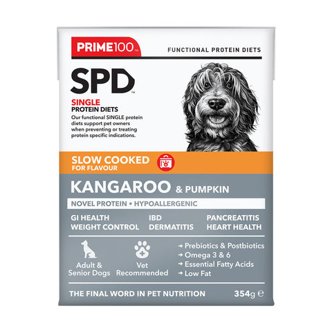 Prime100 SPD Slow Cooked Kangaroo & Pumpkin Adult Wet Dog Food 354g