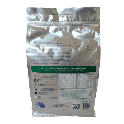 LifeWise Biotic Joint with Lamb, Rice, Oats & Veg Adult Dry Dog Food