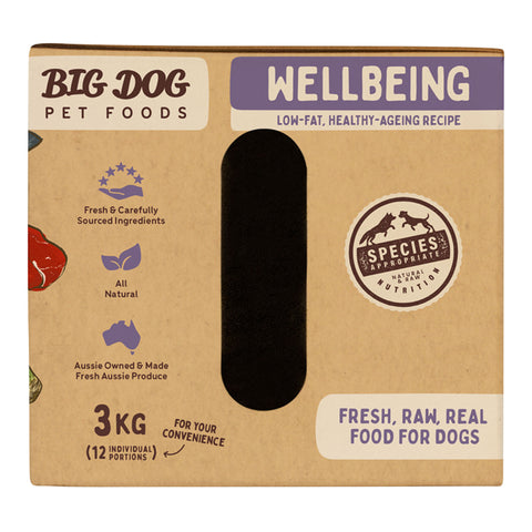 Big Dog Wellbeing Raw Dog Food 3kg