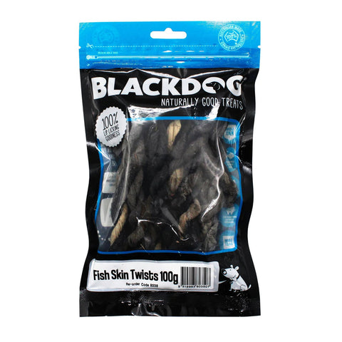 Blackdog Fish Skin Twists Dog Treat 100g