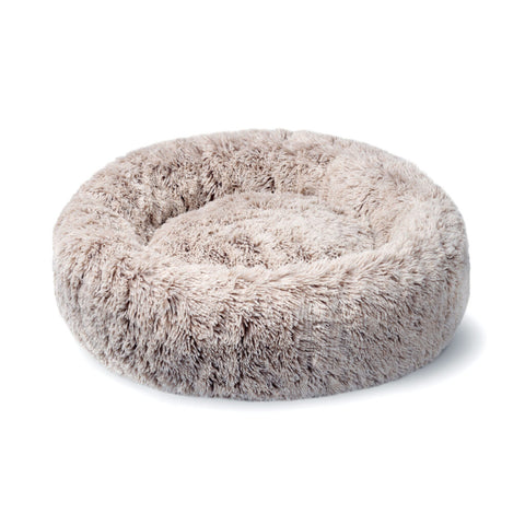 Superior Pet Goods Calming Curl Up Cloud Dog Bed Sable Faux Fur