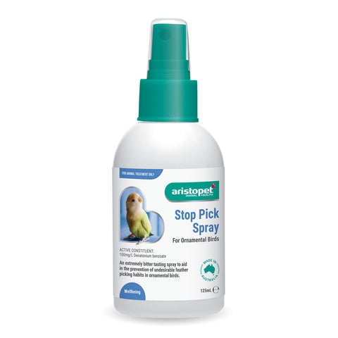 Aristopet Stop Pick Spray for Ornamental Birds 125ml