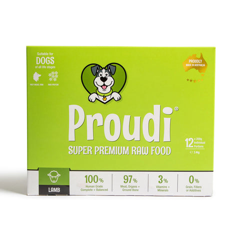 Proudi Premium Lamb Raw Dog Food 2.4kg