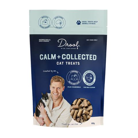 Drool By Dr Chris Brown Calm + Collected Cat Treats 60g