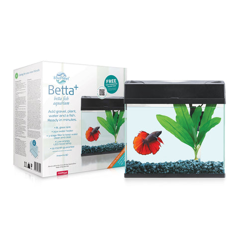 Blue Planet Betta+ LED Aquarium 8L Black