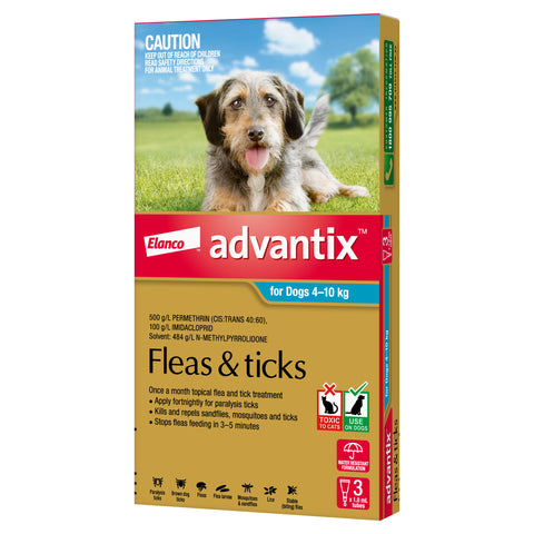 Advantix Flea & Tick Treatment for Medium Dogs 4-10kg 3 Pack