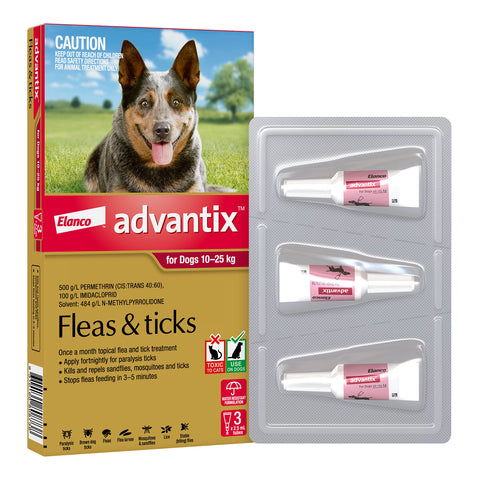 Advantix Flea & Tick Treatment for Large Dogs 10-25kg 3 Pack
