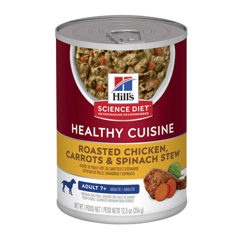 Hill's Science Diet Healthy Cuisine Roasted Chicken, Carrots & Spinach Stew 7+ Adult Canned Dog Food