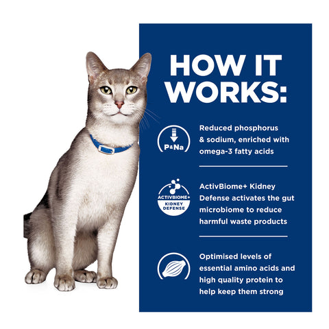 Hill's Prescription Diet K/D Kidney Care Chicken Wet Cat Food Pouches 12x85g