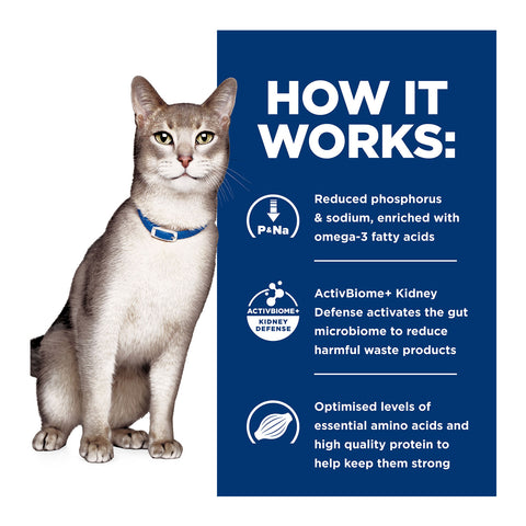Hill's Prescription Diet K/D Kidney Care Salmon Wet Cat Food Pouches 12x85g