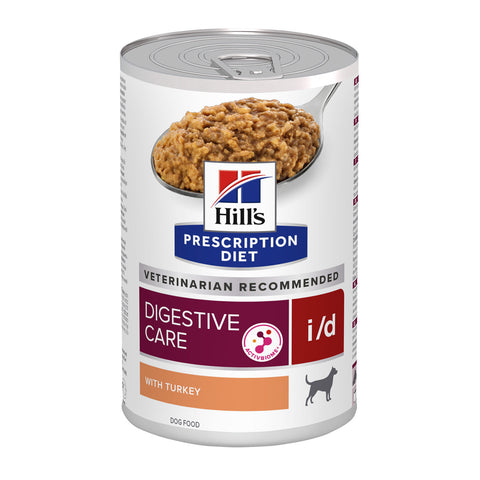 Hill's Prescription Diet I/D Digestive Care Turkey Flavour Canned Dog Food 12x370g