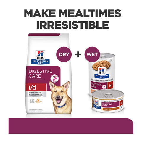 Hill's Prescription Diet I/D Digestive Care Chicken & Vegetable Canned Dog Food 24x156g