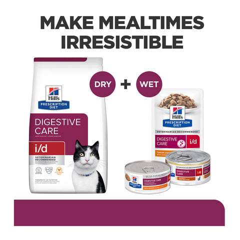 Hill's Prescription Diet I/D Digestive Care Chicken Canned Cat Food 24x156g