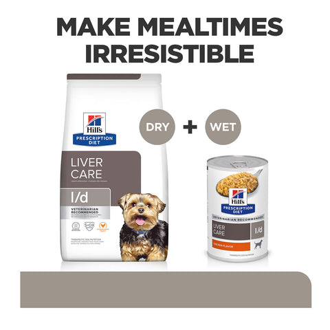 Hill's Prescription Diet L/D Liver Care Chicken Flavour Canned Dog Food 12x370g