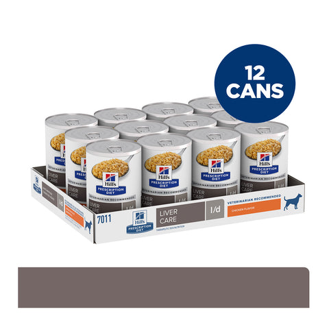 Hill's Prescription Diet L/D Liver Care Chicken Flavour Canned Dog Food 12x370g