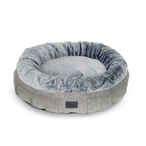 Superior Pet Goods Harley Dog Bed Harlow Grey Artic Faux Fur