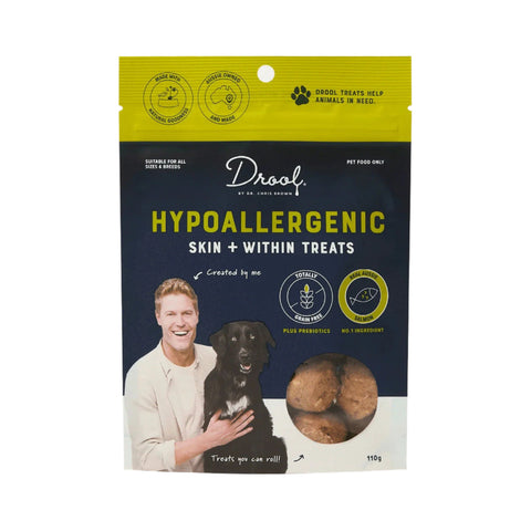 Drool By Dr Chris Brown Hypoallergenic Salmon Dog Treats 110g