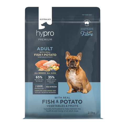 Hypro Premium Wholesome Grains Fish & Potato Adult Dry Dog Food 2.5kg