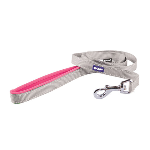 Kazoo Active Dog Lead Silver & Pink