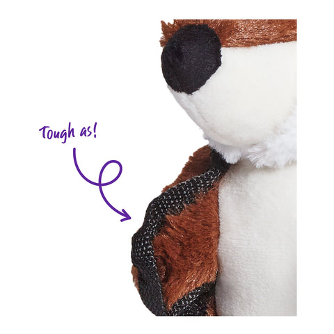 Kazoo Furries Tough Raccoon Plush Dog Toy