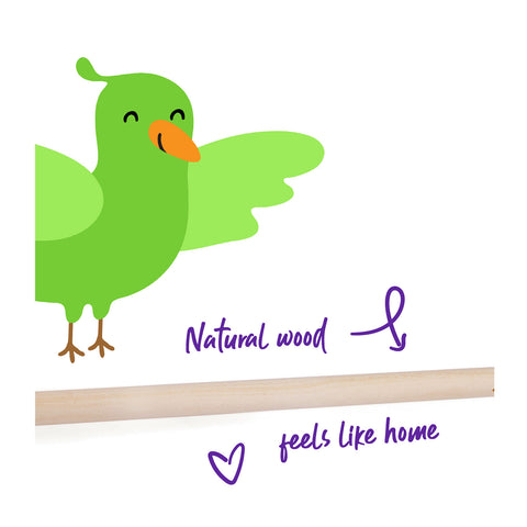 Kazoo Wooden Bird Perch