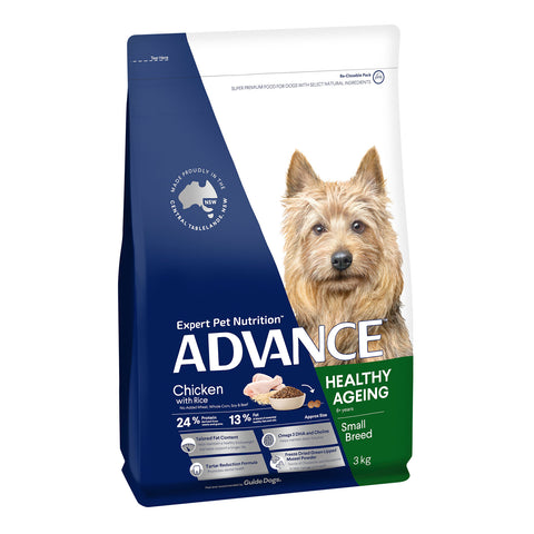 Advance Small Breed Healthy Ageing Chicken & Rice Adult Dry Dog Food 3kg