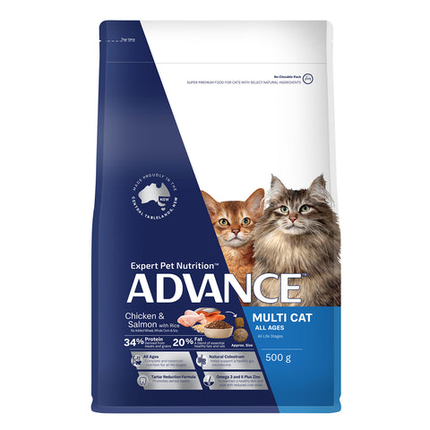 Advance Multi Cat Chicken, Salmon & Rice Adult Dry Cat Food 20kg