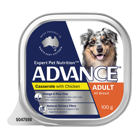 Advance Chicken Casserole Adult Wet Dog Food Tray