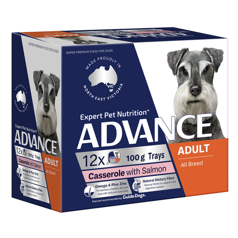 Advance Salmon Casserole Adult Wet Dog Food Tray