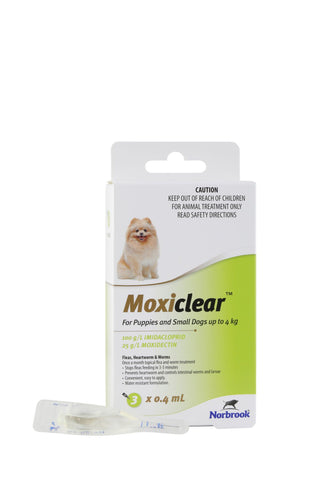Moxiclear for Puppies & Small Dogs Up To 4kg 3 Pack