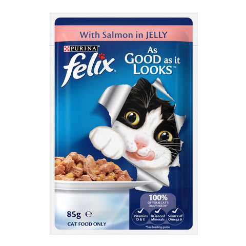 Felix Favourite Selection in Jelly Adult Wet Cat Food Pouches 12x85g
