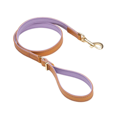 EzyDog Oxford Leather Dog Lead Lilac Large