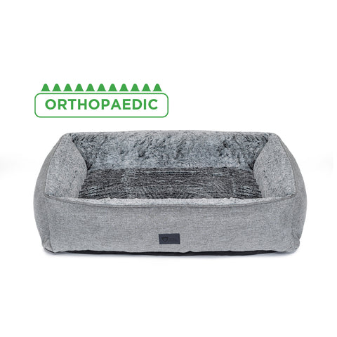 Superior Pet Goods Ortho Dog Lounger Artic Faux Fur
