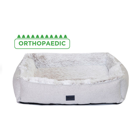 Superior Pet Goods Ortho Dog Lounger Aspen Faux Fur