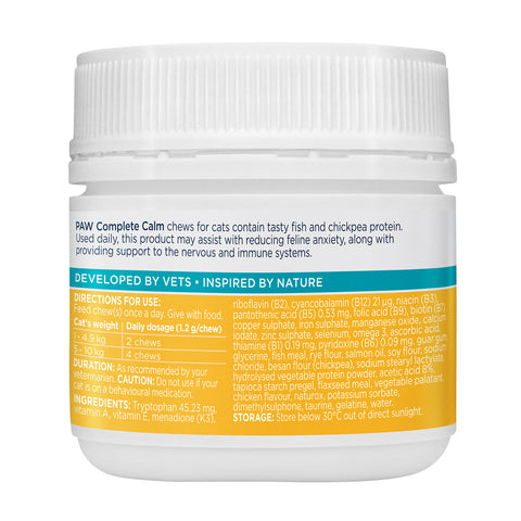PAW Complete Calm Miultivitamin Cat Chews 75g 63pk