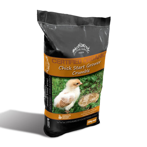 Country Heritage Organic Chicken Starter Grower Crumble Chicken Feed 20kg