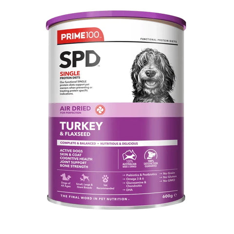 Prime100 SPD Air Dried Turkey & Flaxseed Adult Dry Food