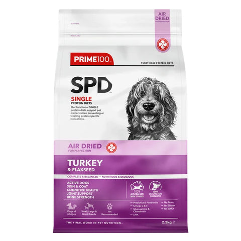 Prime100 SPD Air Dried Turkey & Flaxseed Adult Dry Food