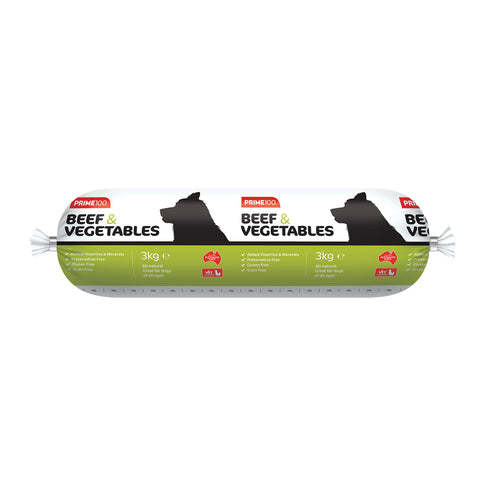 Prime100 Beef & Vegetable Dog Roll