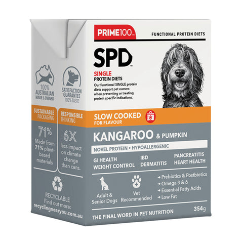 Prime100 SPD Slow Cooked Kangaroo & Pumpkin Adult Wet Dog Food 354g