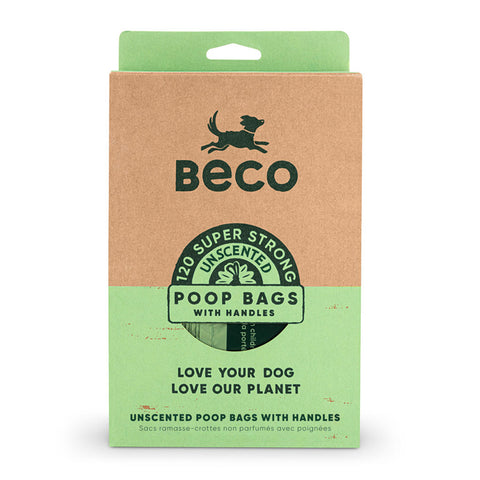 Beco Unscented Poop Bags with Handles 120pk