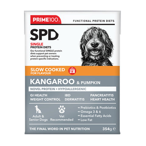Prime100 SPD Slow Cooked Kangaroo & Pumpkin Adult Wet Dog Food 354g