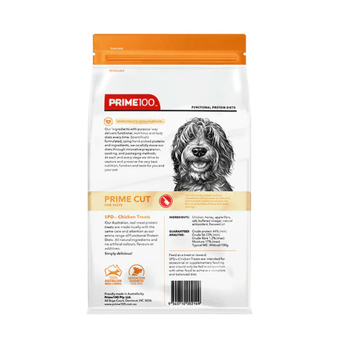 Prime100 SPD Cut Chicken Dog Treats 100g
