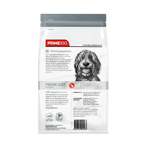 Prime100 SPD Cut Kangaroo Dog Treats 100g